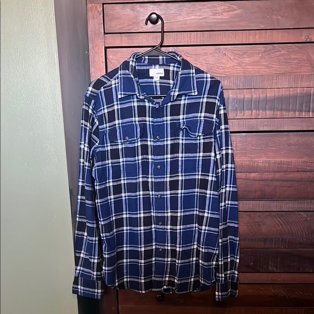 Blue Plaid Shirt